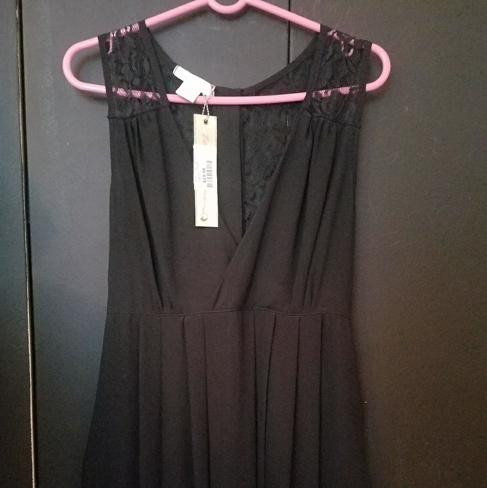 ◇LACE BACK SLEEVELESS ZIPPER DRESS◇
